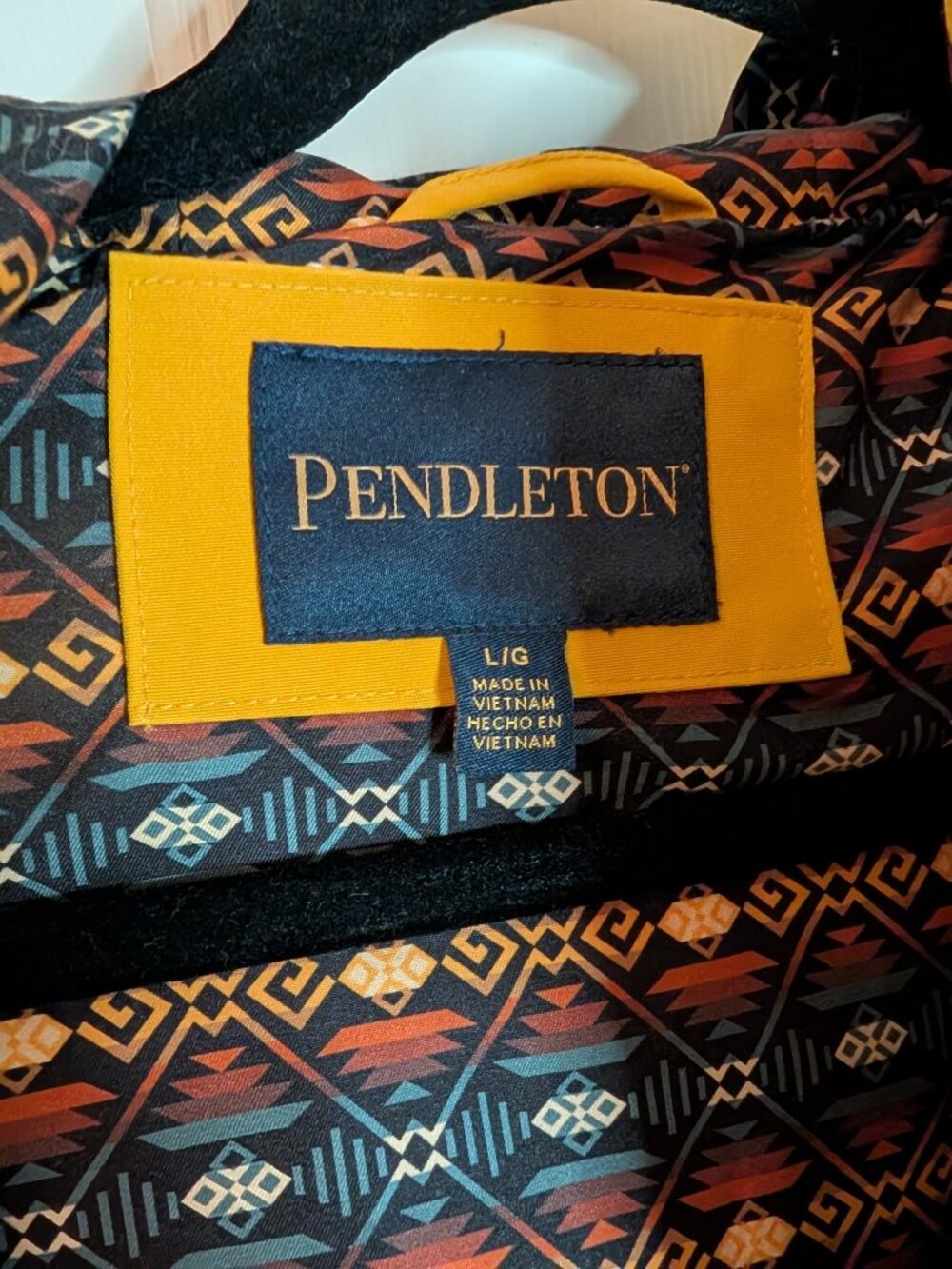 Womens Pendleton Rain Trail Jacket Zipper Goldenrod Yellow & Aztec- Large - Picture 7 of 9